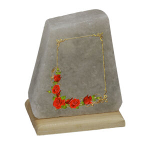 Gül ve Ferforje Çerçeveli Tuz Lambası